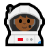 👩🏾‍🚀 woman astronaut: medium-dark skin tone display on Windows